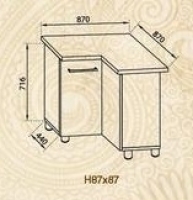 Н 87х87 угол низ Модульная система Сандра