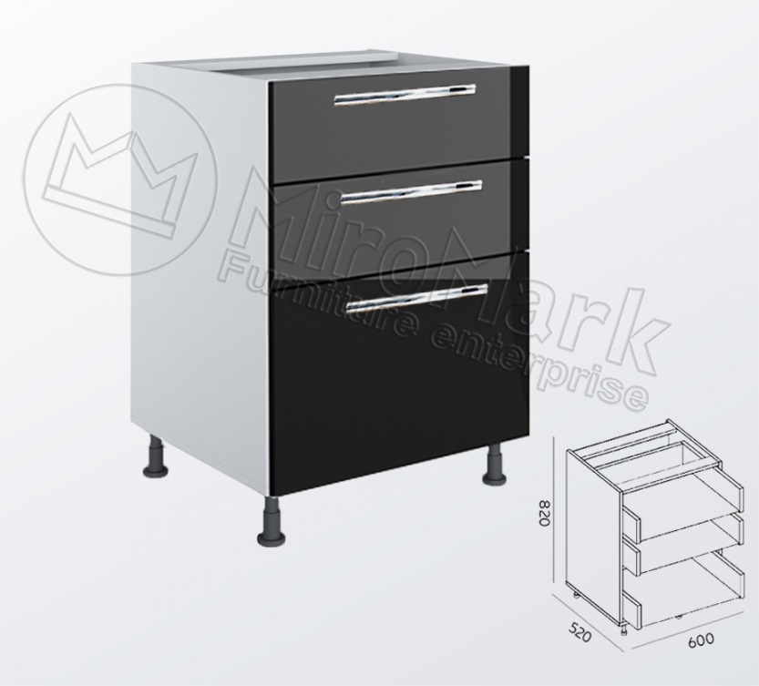Нижня секція 60Н 3ШХ/820 Boston (BS-1631-BL)