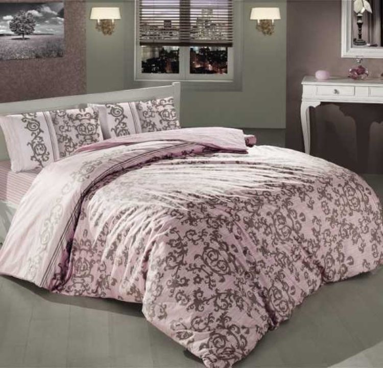 Altinbasak Ранфорс Печатный 160*220 Suave Pembe