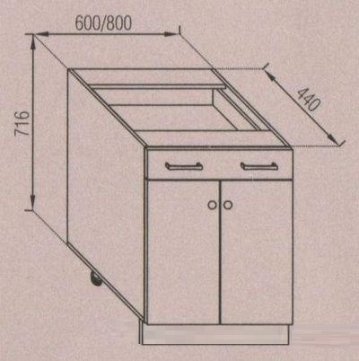 Н 60 ДШ низ Модульная система Валенсия