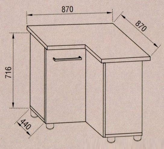 Н 87х87 угол низ Модульная система Адель