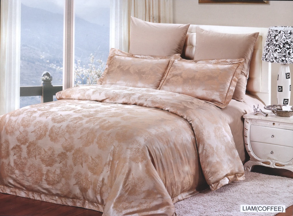 Жаккард однотонный Liam Coffe евро 200*220 (Нав.50*70+70*70)