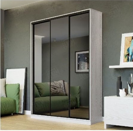 closet 3.3 200x45x210 facades mirror silver senam