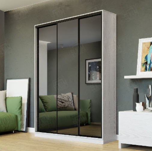 Compartment cabinets Combi facades: Graphite mirrors, Silver mirrors