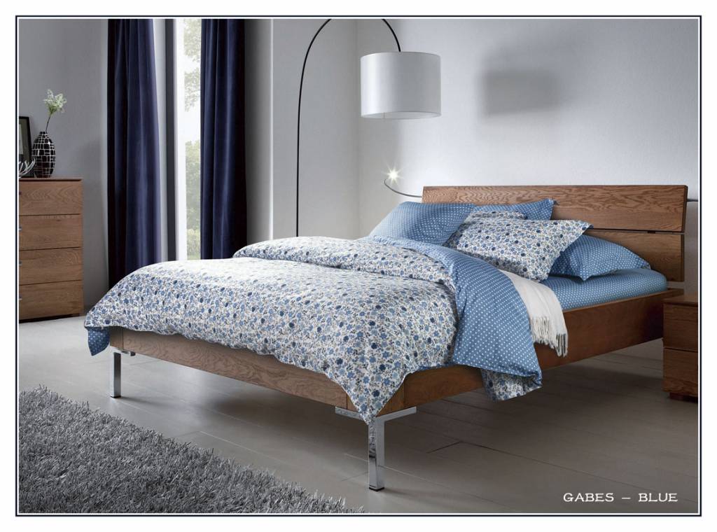 Arya сатин печатный семейный Gabes Blue 160X220 (Нав.50*70+70*70)