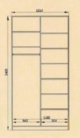 Шкаф купе 1.2 (2Д) Зета
