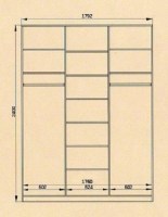 Шкаф купе 1.8 (3Д) Зета