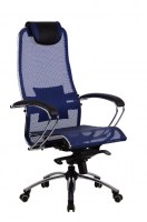 Кресло компьютерное METTA SAMURAI S1 BLUE для руководителя