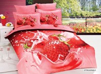 Arya cатин печатный 3D евро 200*220 Strawmilk