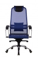 Кресло компьютерное METTA SAMURAI S1 BLUE для руководителя