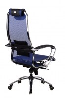 Кресло компьютерное METTA SAMURAI S1 BLUE для руководителя