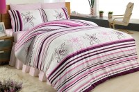 Altinbasak Ранфорс Печатный 200*220   Line Flower Lila