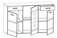 Комод_KOM 1W2D2S Вушер