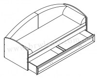 Диван кровать LOZ80 (авеню полосатый) Салерно