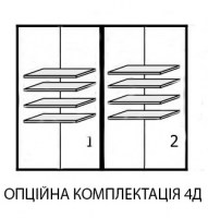 ШАФА 4дв (BL-14-WB/VN/BL) Bella