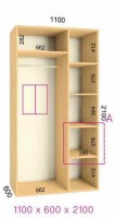 shkaf kupe 110x60x210 feniks standart feniks mebli
