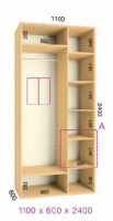 shkaf kupe 110x60x240 feniks standart feniks mebli