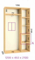 shkaf kupe 120x45x210 feniks standart feniks mebli