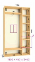 shkaf kupe 130x45x240 feniks standart feniks mebli