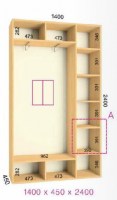 shkaf kupe 140x45x240 feniks standart feniks mebli