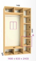 shkaf kupe 140x60x240 feniks standart feniks mebli