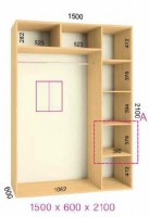 shkaf kupe 150x60x210 feniks standart feniks mebli