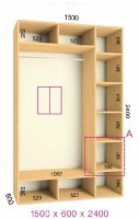 shkaf kupe 150x60x240 feniks standart feniks mebli