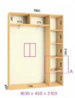 shkaf kupe 160x45x210 feniks standart feniks mebli