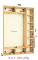 shkaf kupe 160x45x240 feniks standart feniks mebli
