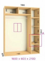shkaf kupe 160x60x210 feniks standart feniks mebli