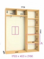 shkaf kupe 170x45x210 feniks standart feniks mebli