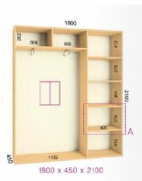 shkaf kupe 180x45x210 feniks standart feniks mebli