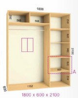 shkaf kupe 180x60x210 feniks standart feniks mebli