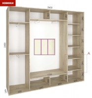 shkaf kupe 260x45x240 feniks standart feniks mebli