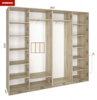 shkaf kupe 280x45x240 feniks standart feniks mebli