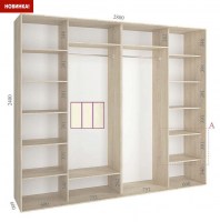shkaf kupe 280x60x240 feniks standart feniks mebli