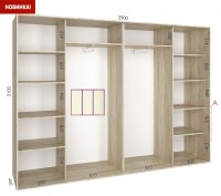 shkaf kupe 290x45x210 feniks standart feniks mebli