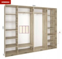shkaf kupe 300x45x240 feniks standart feniks mebli