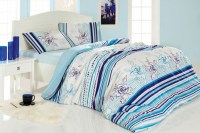 Altinbasak Ранфорс Печатный 160*220*2 Line Flower Blue