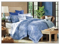 Arya сатин печатный семейный Duera Blue 160*220*2 (Нав.50*70+70*70)