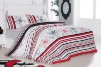 Altinbasak Ранфорс Печатный 160*220 Line Flower Red