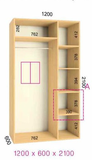 shkaf kupe 120x60x210 feniks standart feniks mebli