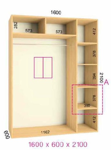 shkaf kupe 160x60x210 feniks standart feniks mebli
