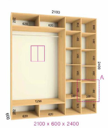 shkaf kupe 210x60x240 feniks standart feniks mebli