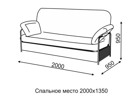 Размер дивана Фиджи